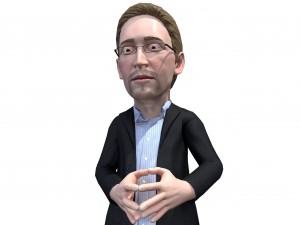 edward snowden stylized game ready 3d character 3D Модель