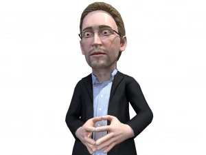 edward snowden stylized game ready 3d character 3D Model