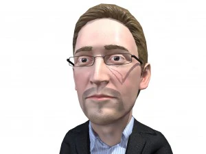 edward snowden stylized game ready 3d character 3D Model