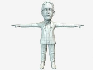 edward snowden stylized game ready 3d character 3D Model