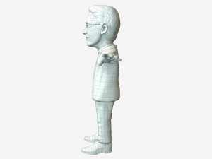 edward snowden stylized game ready 3d character 3D Модель