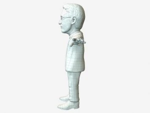 edward snowden stylized game ready 3d character 3D Model