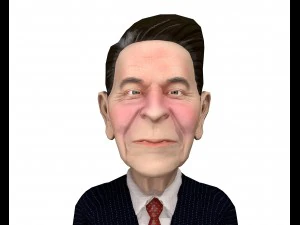 ronald reagan stylized gamer eady rigged 3d character 3D Model