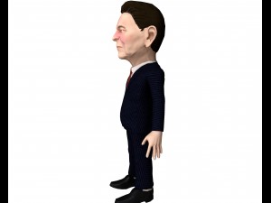 ronald reagan stylized gamer eady rigged 3d character 3D Модель