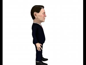 ronald reagan stylized gamer eady rigged 3d character 3D Model