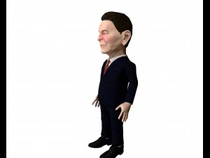 ronald reagan stylized gamer eady rigged 3d character 3D Model