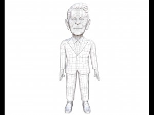 ronald reagan stylized gamer eady rigged 3d character 3D Модель