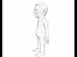 ronald reagan stylized gamer eady rigged 3d character 3D Модель