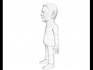 ronald reagan stylized gamer eady rigged 3d character 3D Model
