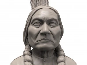 Scultura con ritratto stampabile in 3D del toro seduto Modello di stampa 3D