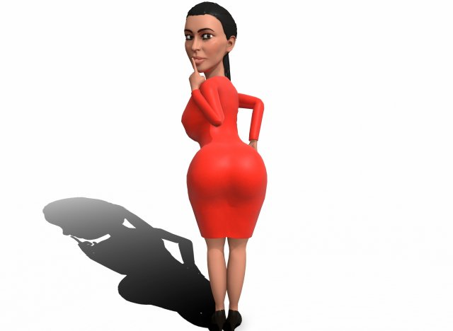 kym harashian east game ready 3d character 3D Модель .c4d .max .obj .3ds .fbx .stl .blend 