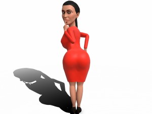 kym harashian east game ready 3d character 3D Model