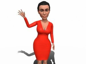 kym harashian east game ready 3d character 3D Model