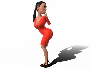 kym harashian east game ready 3d character 3D Model