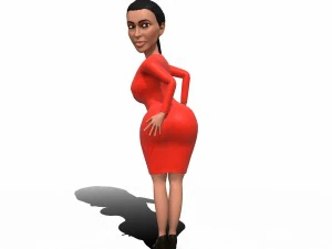 kym harashian east game ready 3d character 3D Model