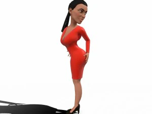 kym harashian east game ready 3d character 3D Model