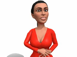 kym harashian east game ready 3d character 3D Model