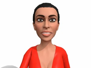 kym harashian east game ready 3d character 3D Model