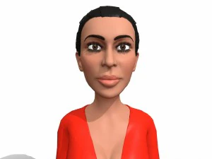 kym harashian east game ready 3d character 3D Model