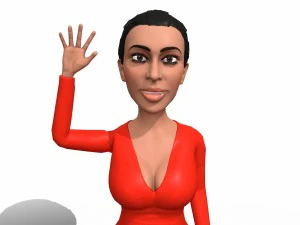 kym harashian east game ready 3d character 3D Model