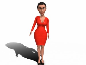 kym harashian east game ready 3d character 3D Модель