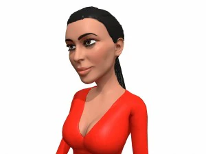 kym harashian east game ready 3d character 3D Model