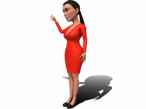 kym harashian east game ready 3d character 3D Модель