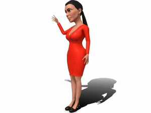 kym harashian east game ready 3d character 3D Model
