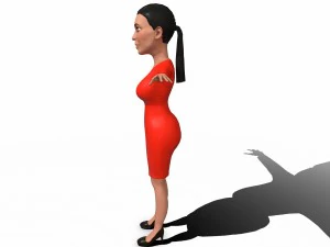 kym harashian east game ready 3d character 3D Model