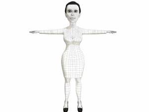 kym harashian east game ready 3d character 3D Модель