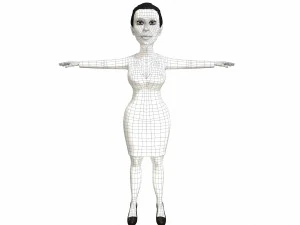 kym harashian east game ready 3d character 3D Model