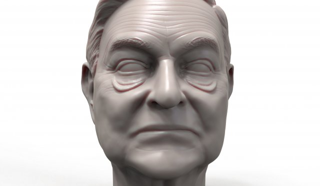george soros 3d printable portrait 3D प्रिंट मॉडल .c4d .max .obj .3ds .fbx .stl .blend 