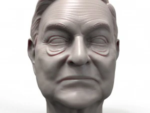 Ritratto stampabile in 3D di George Soros Modello di stampa 3D