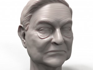 george soros 3d printable portrait 3D प्रिंट मॉडल