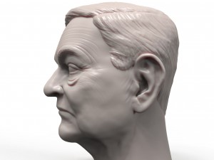 george soros 3d printable portrait 3D प्रिंट मॉडल