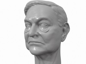 george soros 3d printable portrait 3D प्रिंट मॉडल