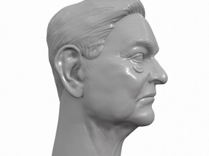 george soros 3d printable portrait 3D प्रिंट मॉडल