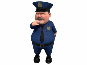 cartoon policeman 3D मॉडल