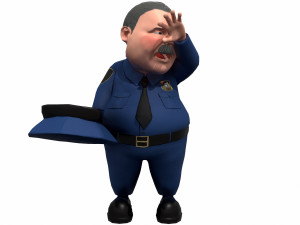 cartoon policeman 3D मॉडल