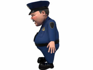 cartoon policeman 3D मॉडल