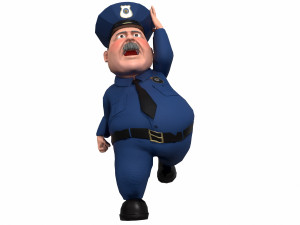cartoon policeman 3D मॉडल