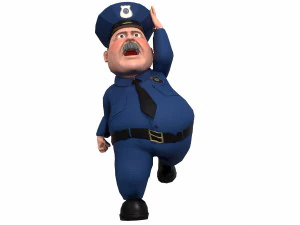 cartoon policeman 3D Model