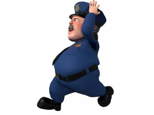cartoon policeman 3D Model