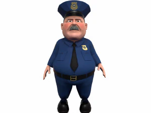 cartoon policeman 3D Model