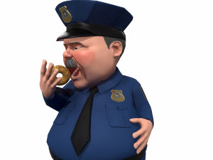 cartoon policeman 3D मॉडल