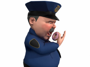 cartoon policeman 3D मॉडल
