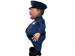 cartoon policeman 3D मॉडल