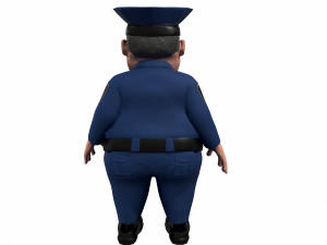 cartoon policeman 3D मॉडल