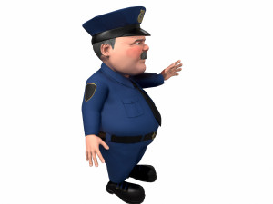 cartoon policeman 3D मॉडल
