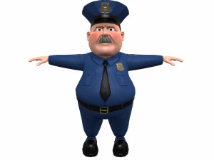 cartoon policeman 3D Model
